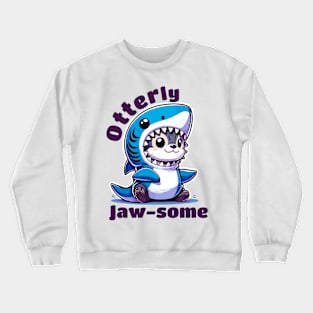 Utterly Awesome Team Otter and Shark Crewneck Sweatshirt